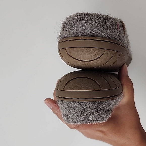 Baabushka Wool Slippers With Rubber Sole Gray - Picture 7 of 16